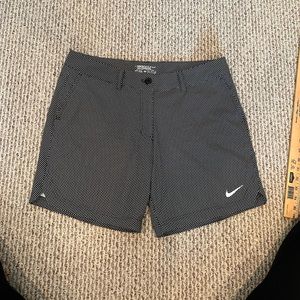 Nike black and white polka dot golf shorts